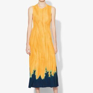 Proenza Schouler Dipped Tie Dye‎ Knit Dress in Orange & Blue sz S